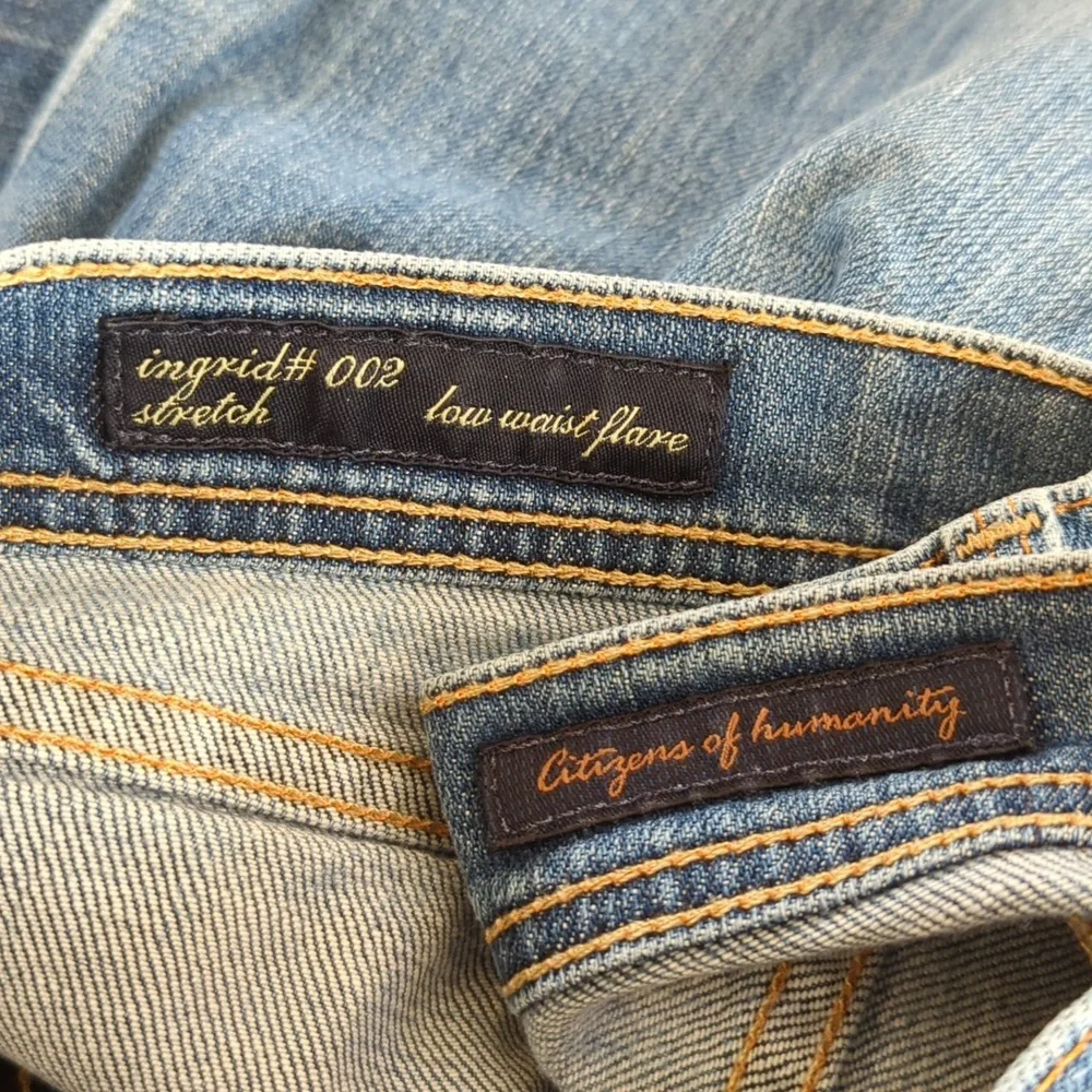 Citizens Of Humanity Y2K Ingrid #002 Stretch Low Rise Flare Jeans Size 28